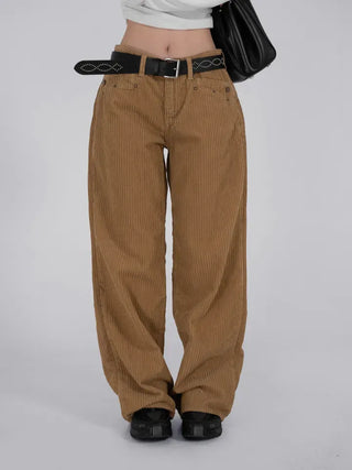 Dia Western Corduroy Low Wide Pants