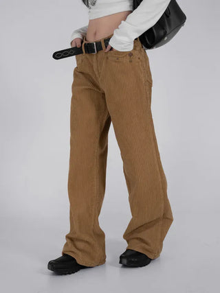 Dia Western Corduroy Low Wide Pants