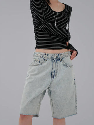 Neko Cut Bermuda Denim Half Pants