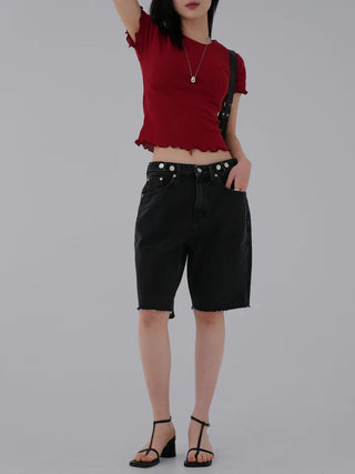 Neko Cut Bermuda Denim Half Pants