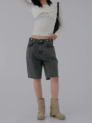 Neko Cut Bermuda Denim Half Pants