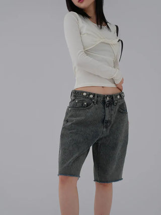 Neko Cut Bermuda Denim Half Pants