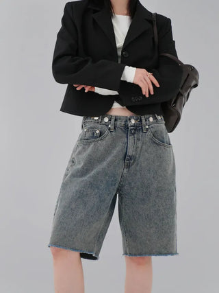 Neko Cut Bermuda Denim Half Pants