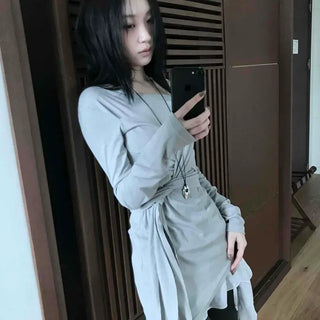 Draping Tide Asymmetrical Long Sleeve T-shirt