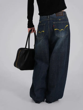 Raven Yellow Point Wide Vintage Jeans