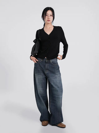 Raven Yellow Point Wide Vintage Jeans