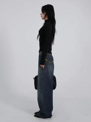 Raven Yellow Point Wide Vintage Jeans