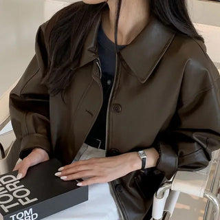 Quilted Version Added⭐️  Deeper Leather Half Jacket Outerwear / Best for Transitional Season