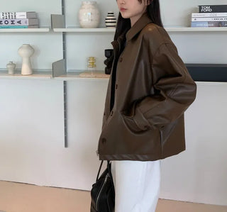 Quilted Version Added⭐️  Deeper Leather Half Jacket Outerwear / Best for Transitional Season