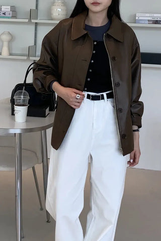 Quilted Version Added⭐️  Deeper Leather Half Jacket Outerwear / Best for Transitional Season