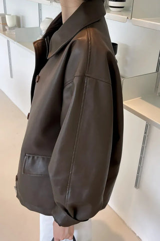 Quilted Version Added⭐️  Deeper Leather Half Jacket Outerwear / Best for Transitional Season