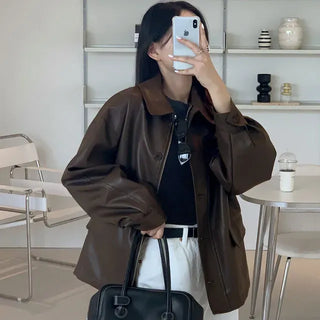 Quilted Version Added⭐️  Deeper Leather Half Jacket Outerwear / Best for Transitional Season