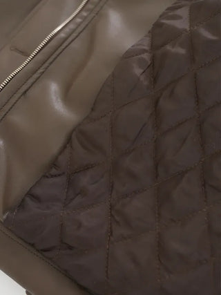 Quilted Version Added⭐️  Deeper Leather Half Jacket Outerwear / Best for Transitional Season
