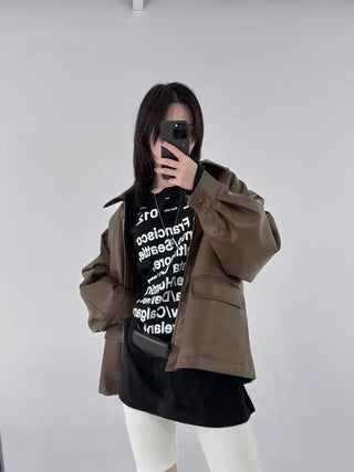 Quilted Version Added⭐️  Deeper Leather Half Jacket Outerwear / Best for Transitional Season