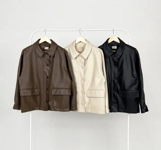 Quilted Version Added⭐️  Deeper Leather Half Jacket Outerwear / Best for Transitional Season