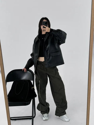 Quilted Version Added⭐️  Deeper Leather Half Jacket Outerwear / Best for Transitional Season
