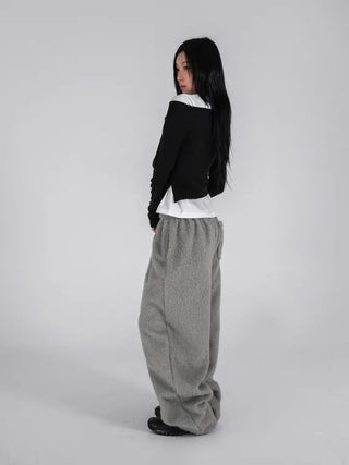 Nor Cut-out Wide Fit Fleece Long Pants