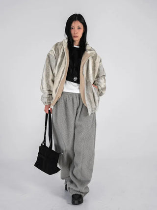 Nor Cut-out Wide Fit Fleece Long Pants