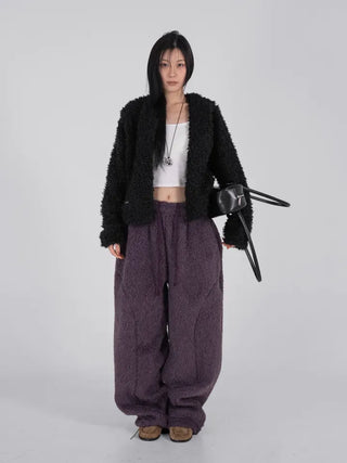 Nor Cut-out Wide Fit Fleece Long Pants