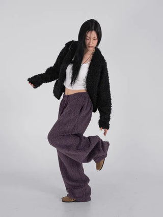 Nor Cut-out Wide Fit Fleece Long Pants