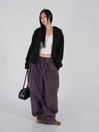 Nor Cut-out Wide Fit Fleece Long Pants