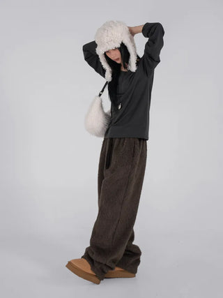 Nor Cut-out Wide Fit Fleece Long Pants