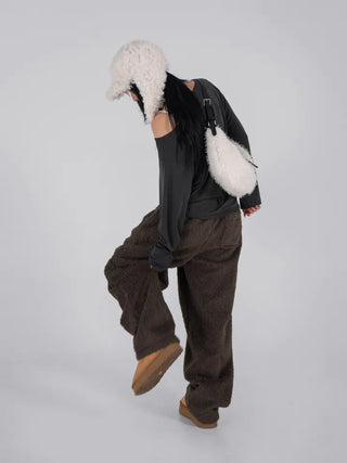Nor Cut-out Wide Fit Fleece Long Pants