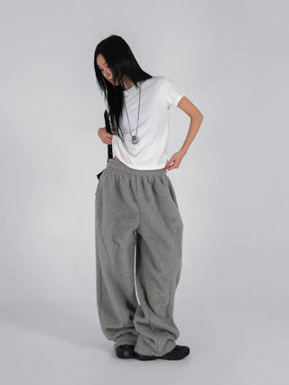 Nor Cut-out Wide Fit Fleece Long Pants