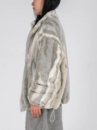 Ob Snow Mix Color Reversible Fur Fleece Jumper