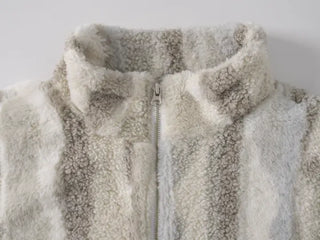 Ob Snow Mix Color Reversible Fur Fleece Jumper