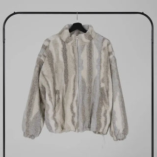 Ob Snow Mix Color Reversible Fur Fleece Jumper