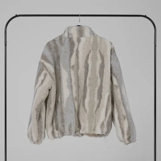 Ob Snow Mix Color Reversible Fur Fleece Jumper