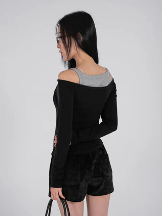 Loen Soulmate Rose Embroidered See-through Long Sleeve T-shirt