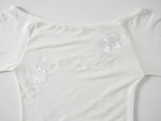 Loen Soulmate Rose Embroidered See-through Long Sleeve T-shirt