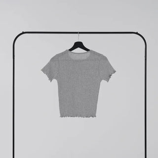 Xenon Round Neck Wavy Short Sleeve Tee