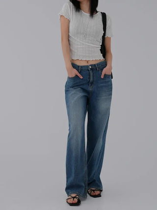 Xenon Round Neck Wavy Short Sleeve Tee