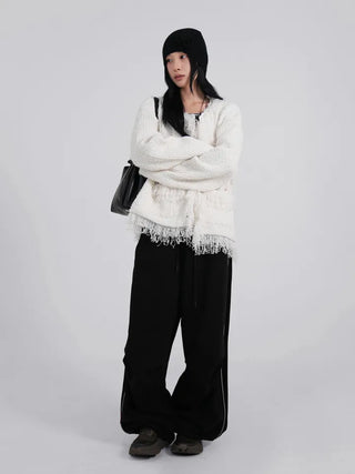 Chiro Vintage Tweed Oversized Cardigan