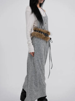 Rope Romantic Knit Halter Layered Dress