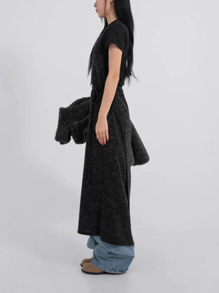 Rope Romantic Knit Halter Layered Dress