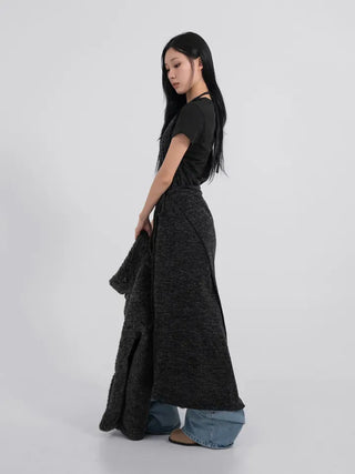 Rope Romantic Knit Halter Layered Dress