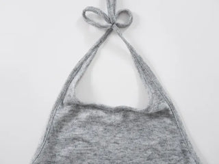 Rope Romantic Knit Halter Layered Dress