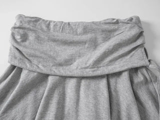 Loop Asymmetrical Layered Flare Sweat Midi Skirt