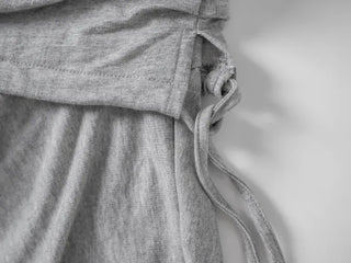 Loop Asymmetrical Layered Flare Sweat Midi Skirt