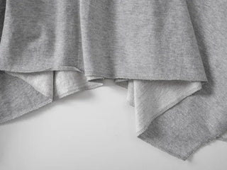 Loop Asymmetrical Layered Flare Sweat Midi Skirt