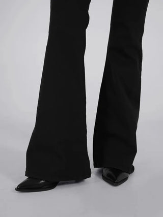 Via Stud Mid-Rise Bootcut Pants