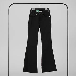 Via Stud Mid-Rise Bootcut Pants