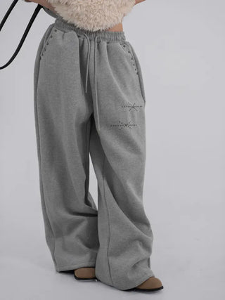 Via Sparkling Studded Sweatpants