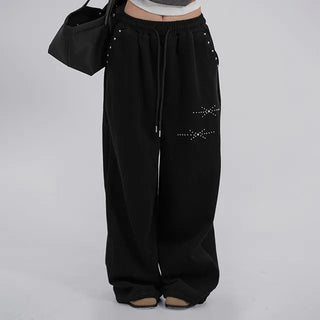 Via Sparkling Studded Sweatpants