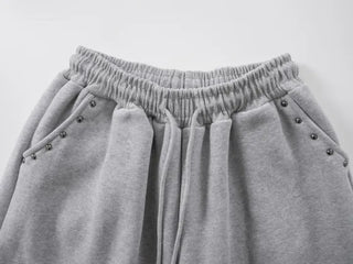 Via Sparkling Studded Sweatpants