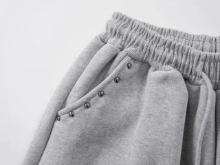 Via Sparkling Studded Sweatpants